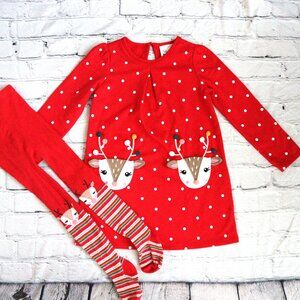 Girls Holiday Dress w/ Tights